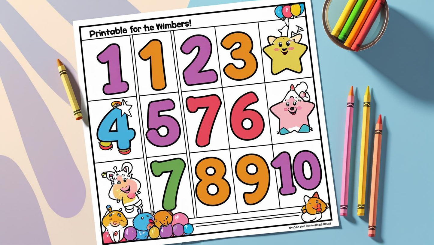 Color by Numbers | Printable Kids Activity PDF | Instant Download