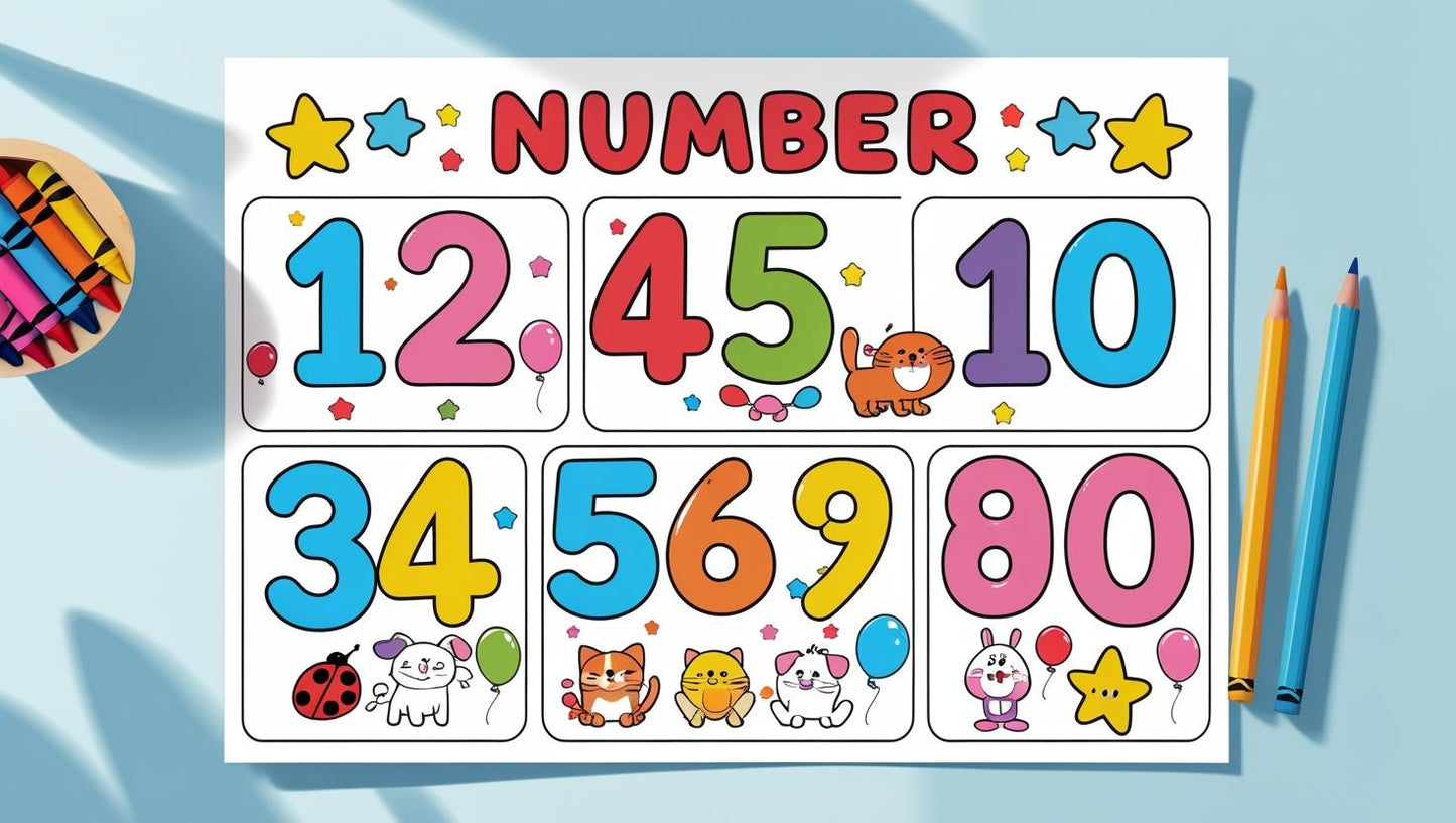 Color by Numbers | Printable Kids Activity PDF | Instant Download