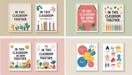 Classroom Wall Art – “In This Classroom We Grow Together” (4 Printable Posters)