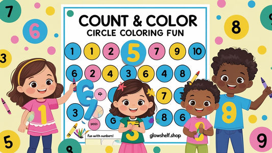 Count & Color – Number Recognition Circle Coloring (5 Pages)